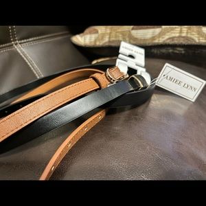 Aimee Lynn Black & Brown belt bundle l/xl NWT